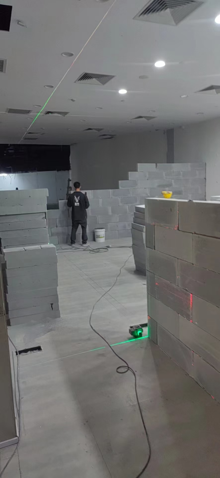 加气砖隔墙墙面细节
